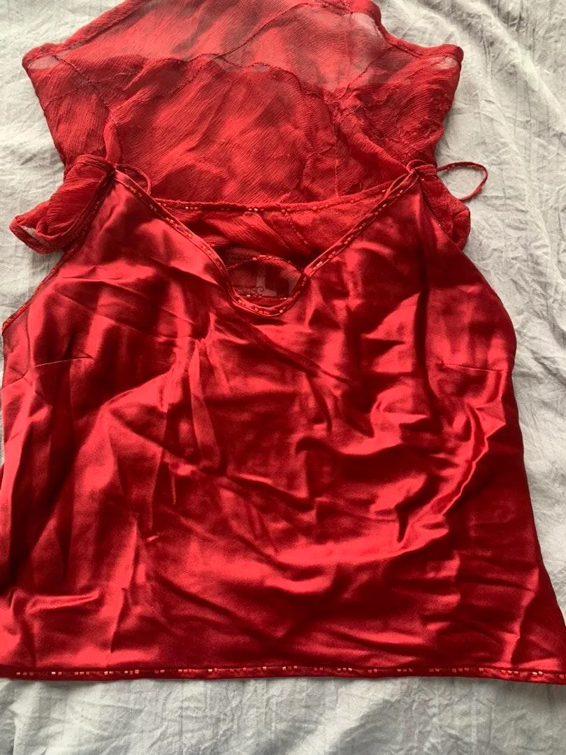 BCBGMAXAZRIA Red Hand-Me-Down Tank top  - Image 3