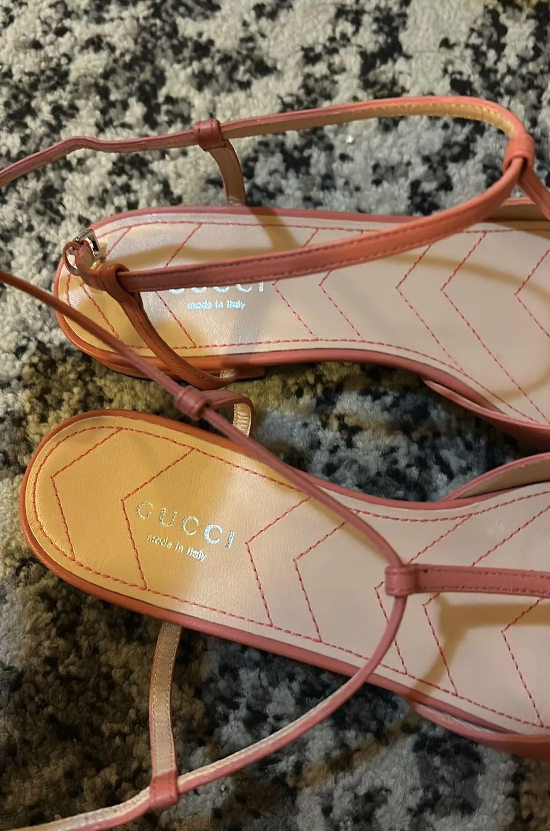 Double G Leather T-Strap ballerinas Ballet Flat Gorgeus Grace Size 38.5 - Image 7