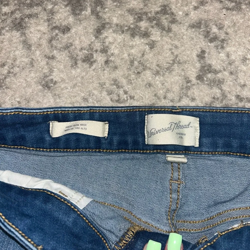 High rise midi Jean shorts size 0 - Image 3