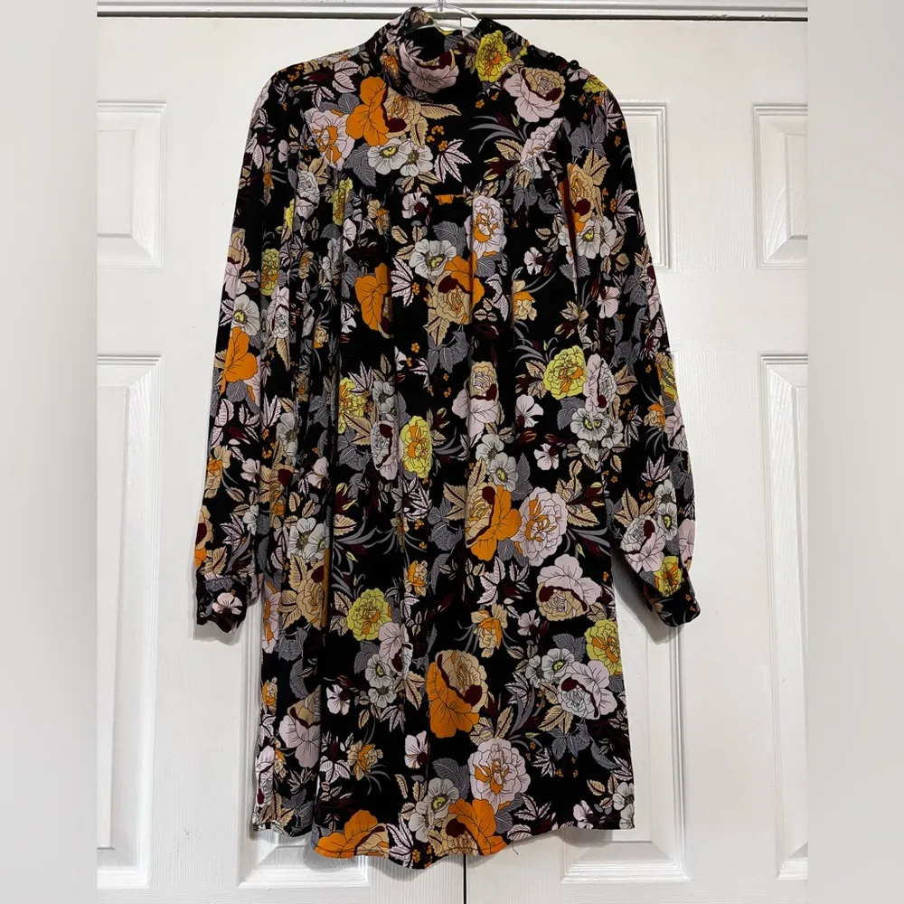 Who What Wear Floral Black Dress Sz S - Image 2