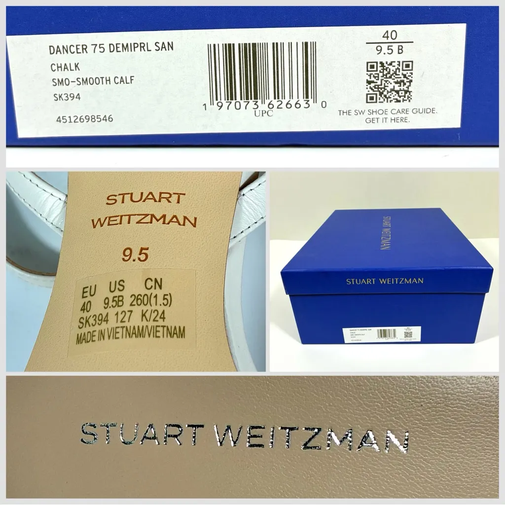 Stuart Weitzman Dancer 75 Demipearl Heel Sandals Chalk Faux Pearl 9.5 NEW - Image 10