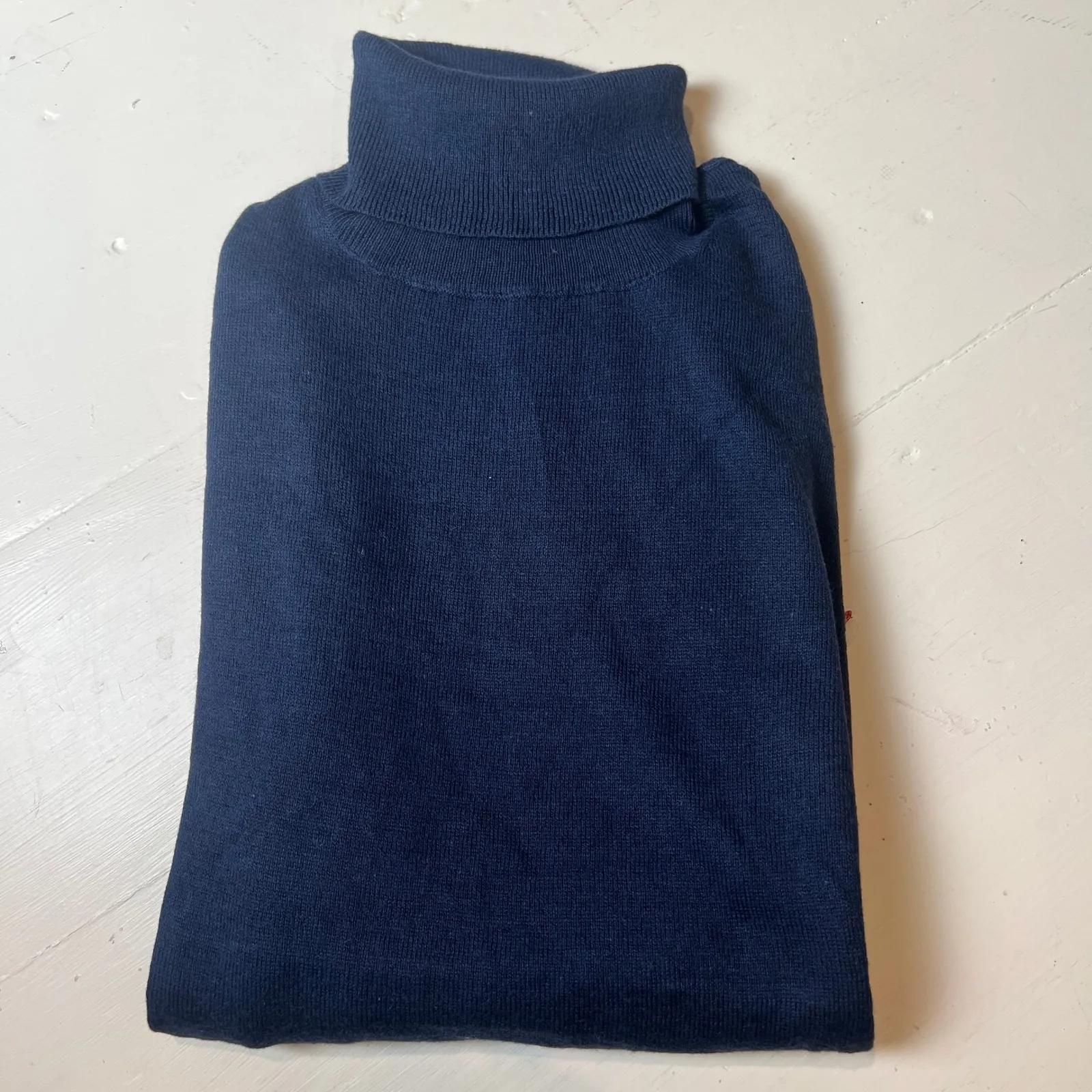 Amazon Essentials Women's M Navy Turtleneck Knit Sweater Minimal Classic Blue Size M - Image 4