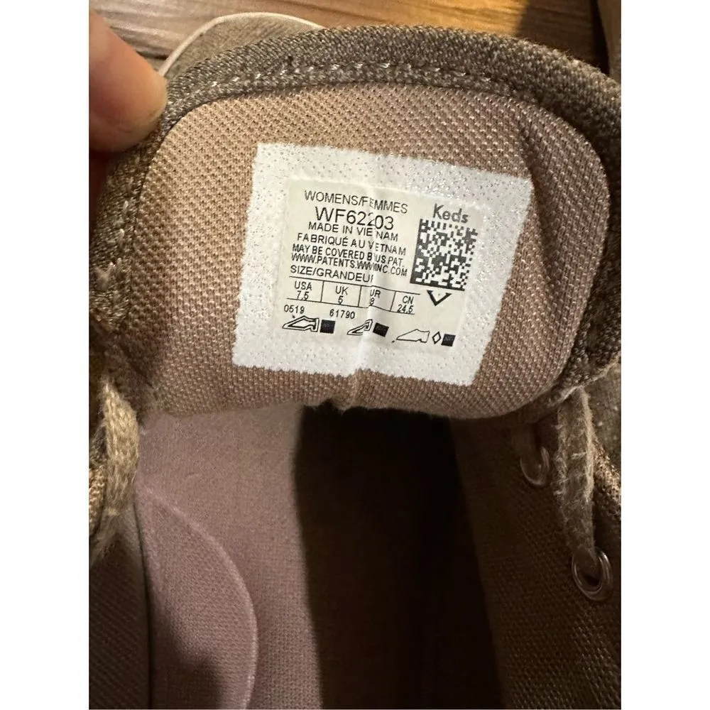 Keds Center Slub Low Top Sneakers Women’s 7.5 specked dream Gray White Soles - Image 9