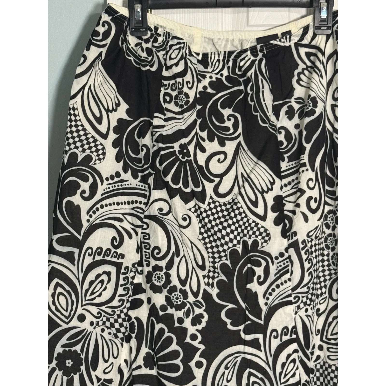 Brand Unknown, Black & White Skirt, Lined, A-Line, 1X - Image 2
