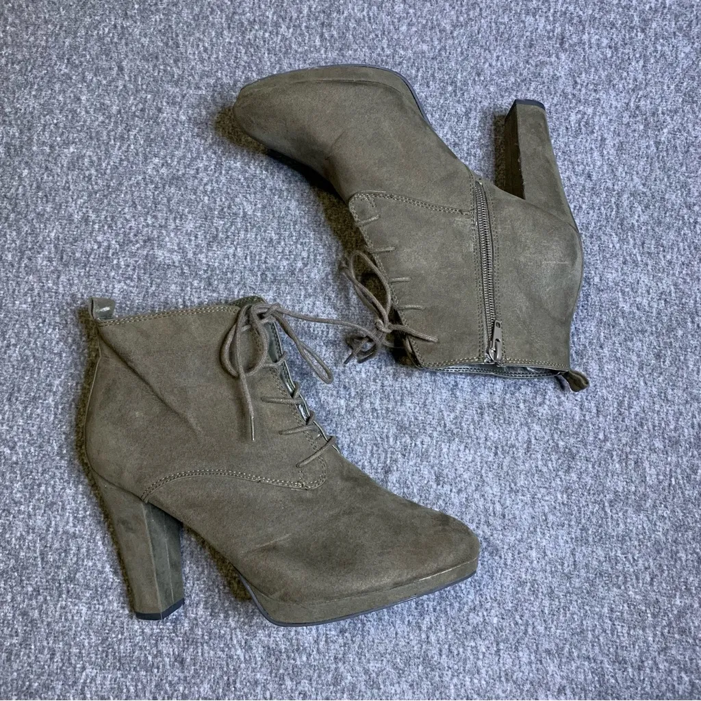 Olive Green Women's Ankle Boots - Image 2