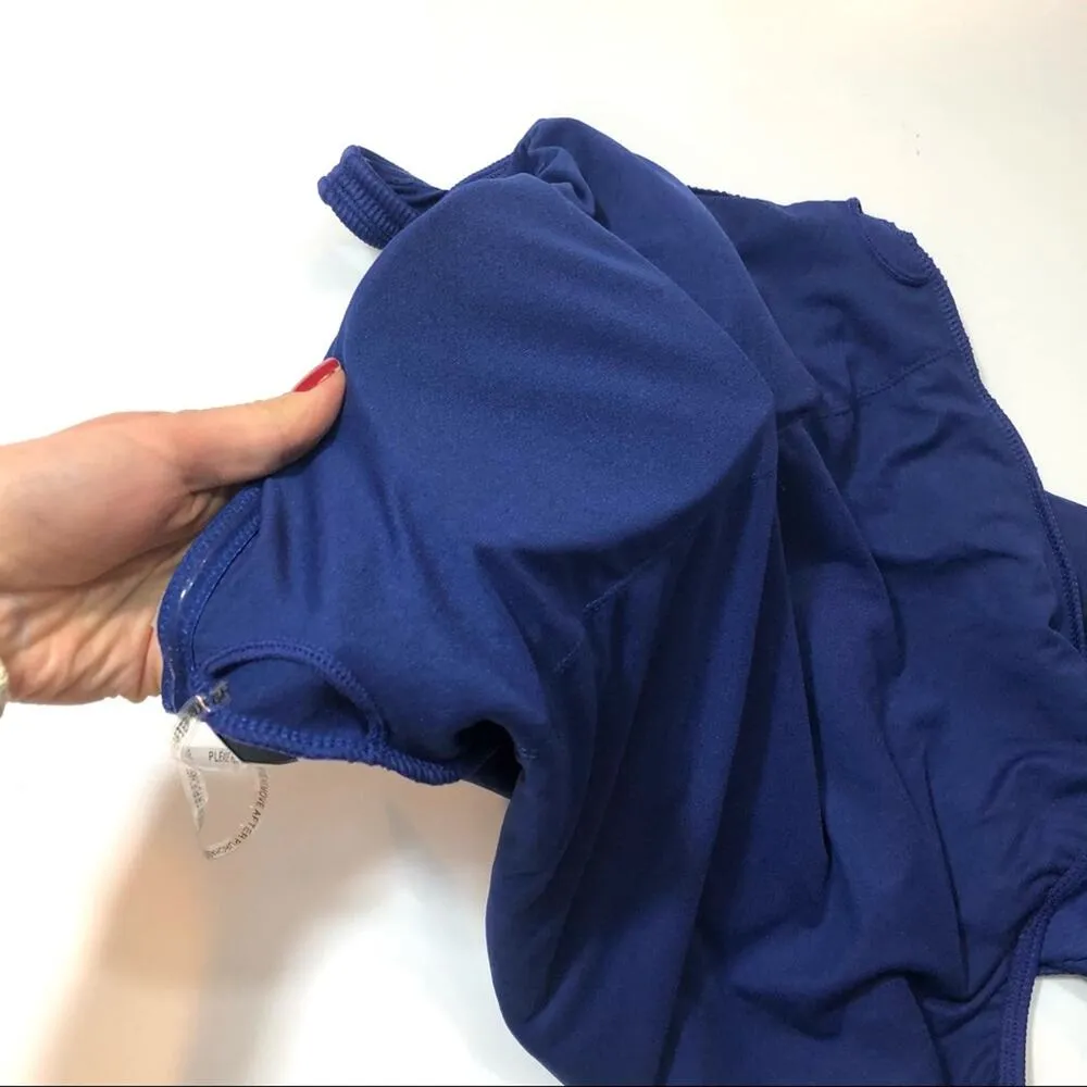 RACHEL Rachel Roy Shoulder One Piece Swimsuit Blue Size L - Image 9