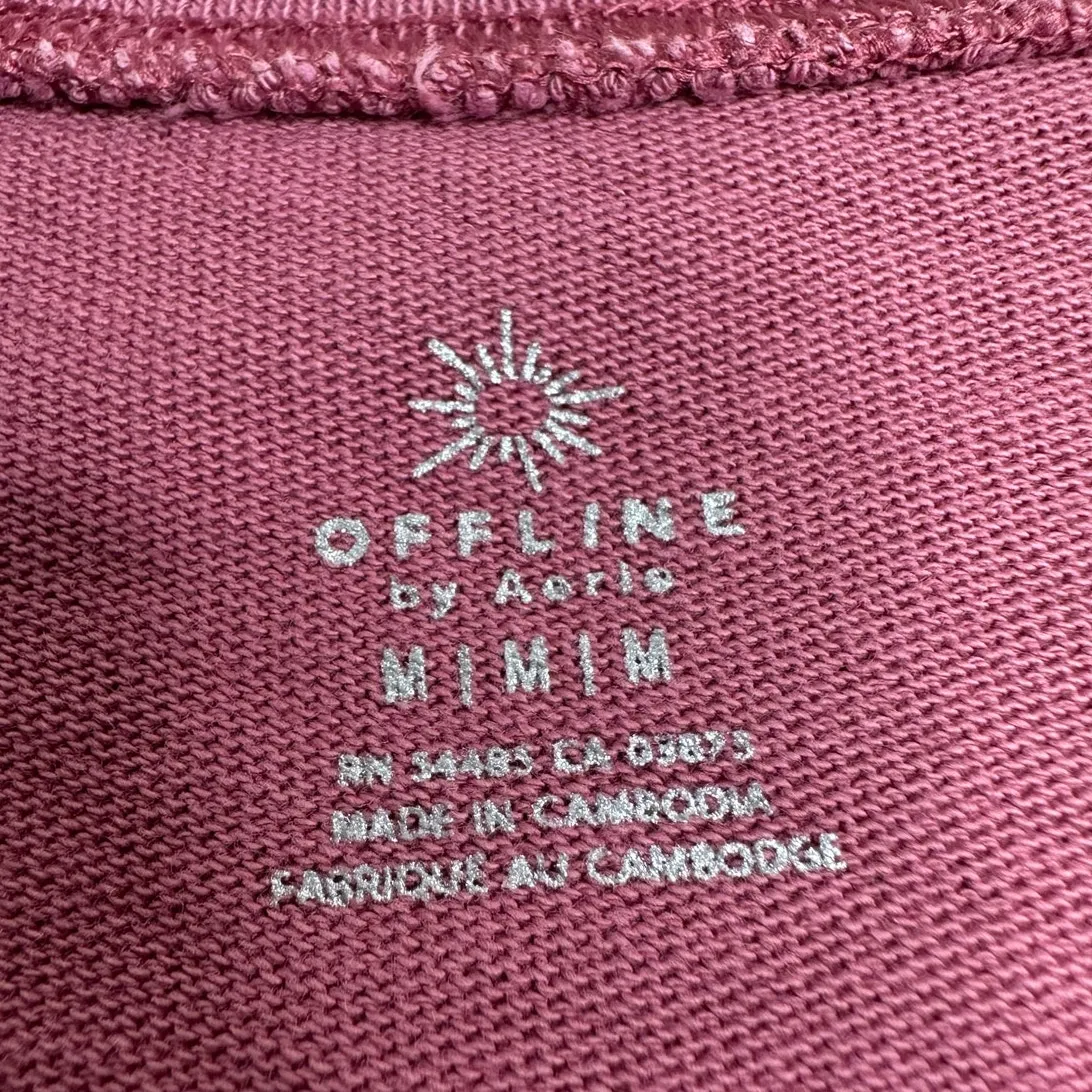 Aerie: "Up All Night Club" Dusty Red Crewneck Sweatshirt - Image 7