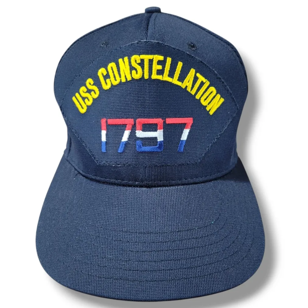 USS Constellation 1797 Hat Sz M/L By CH California Headwear Vintage Snapback Hat Unisex Hat  - Image 2