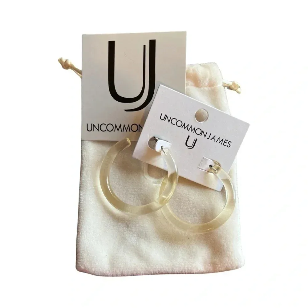 UNCOMMON‎ JAMES Kristin Cavallari Clear Hoop Earrings nwt - Image 2