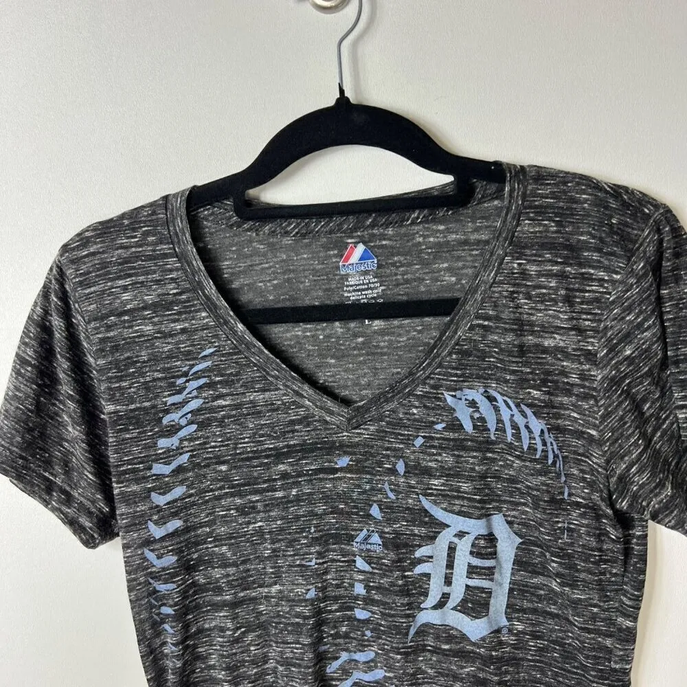 Majestic Detroit tigers baseball t-shirt women’s‎ size large - Image 2