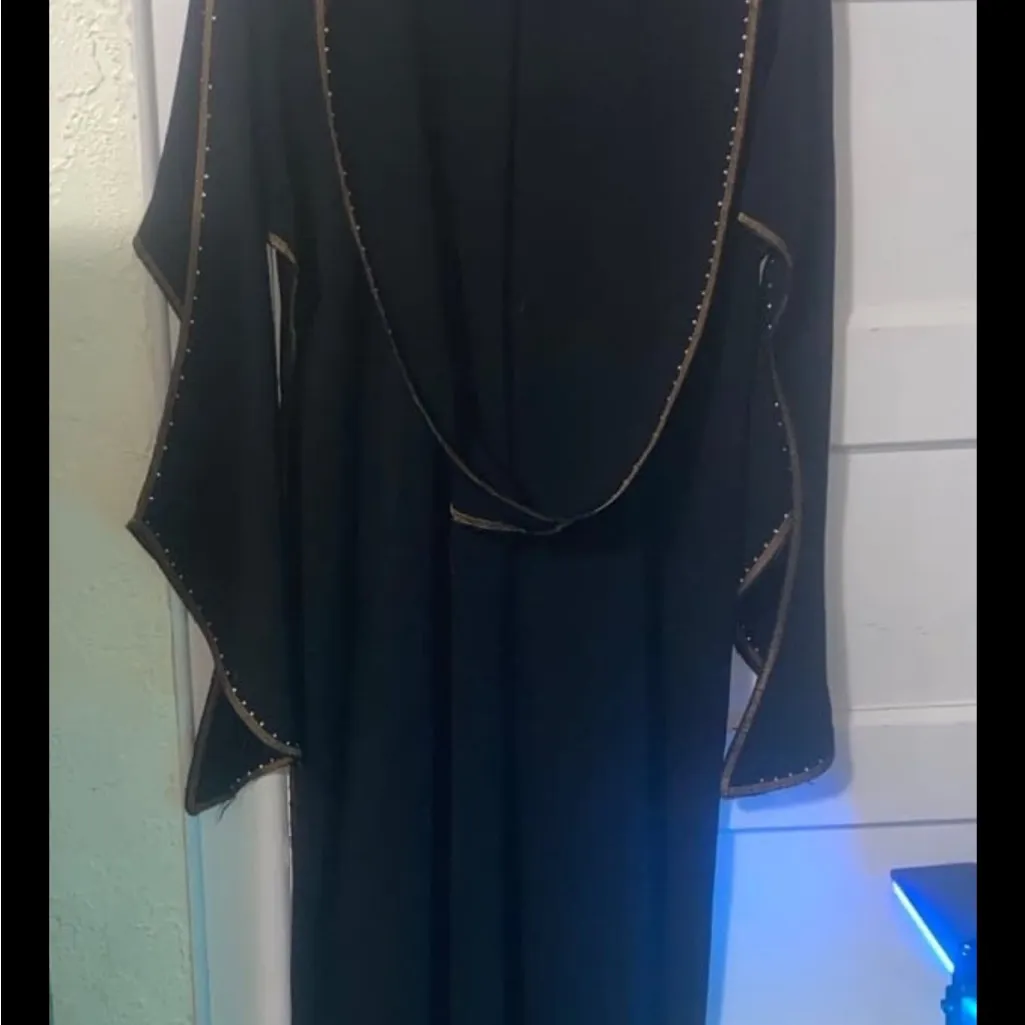Layaly Dubai Black Jeweled Maxi Rave/Festival Gear RARE Size L - Image 3