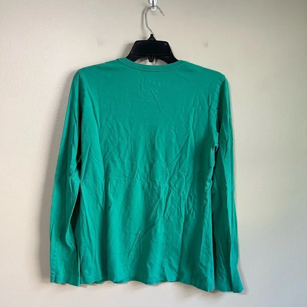 Nike long sleeve green top L - Image 2