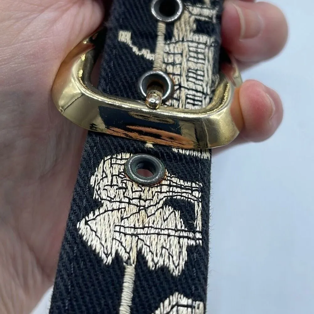 Vintage Doncaster size M embroidered black belt. - Image 6