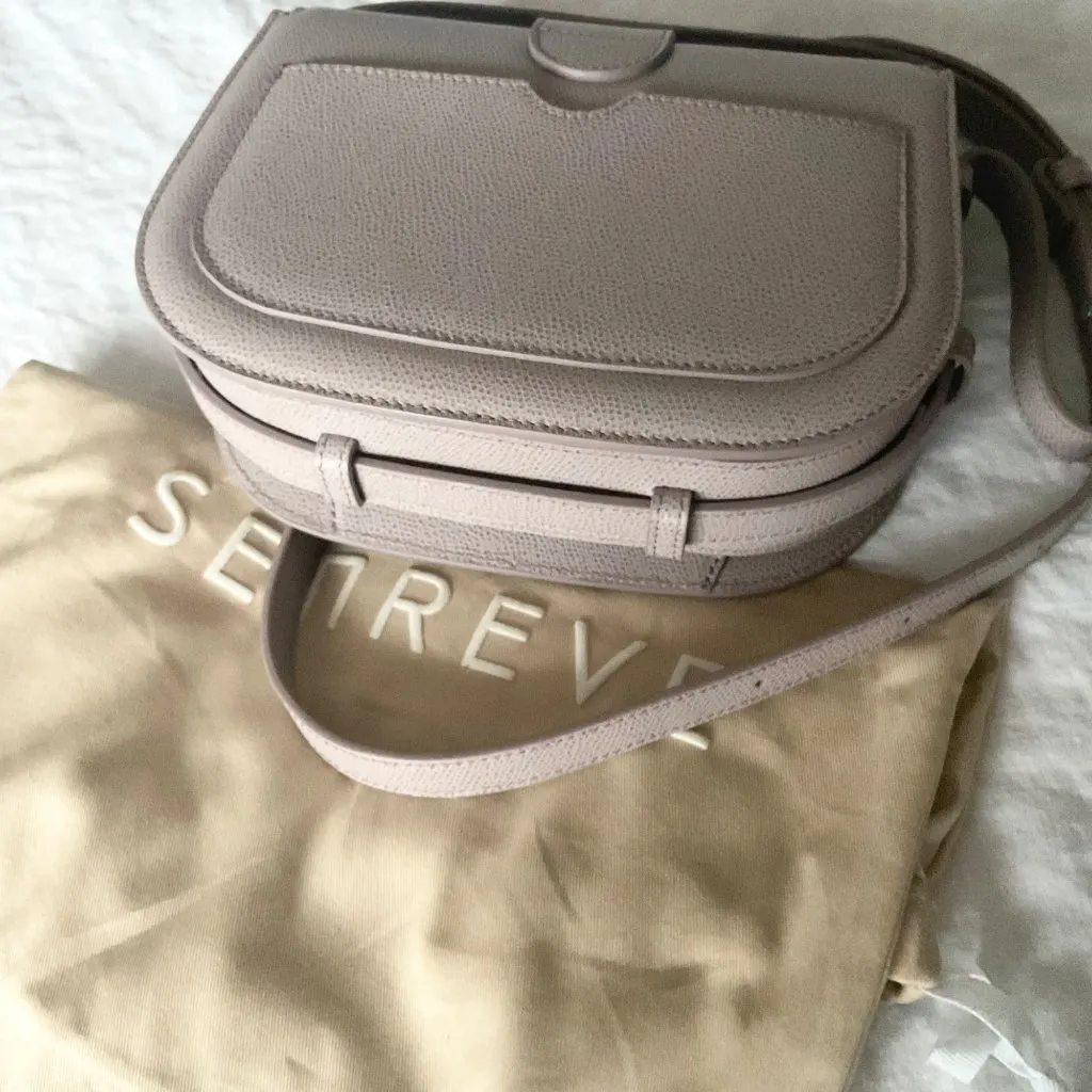 RARE NWT Senreve Pebbled CADENCE CROSSBODY silver hardware purple lavender - Image 7