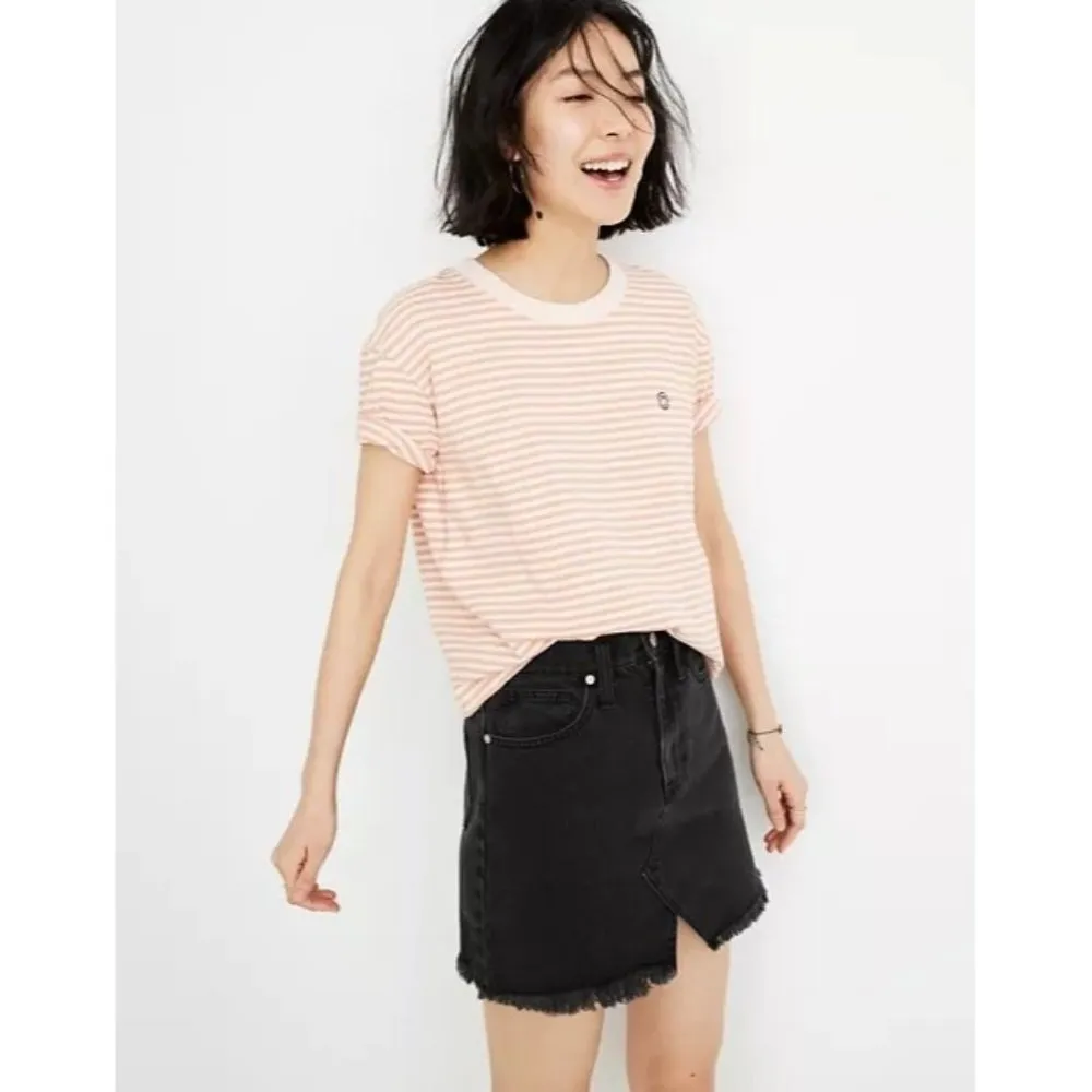 Madewell Black Rigid Denim A-Line Mini Skirt 29 - Image 28