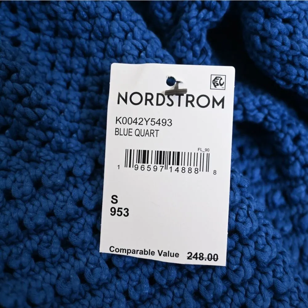 Joie Womens S Aurora Open Stitch Hoodie Sweater in Blue Quartz NEW - Image 9