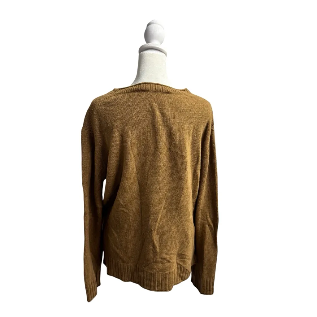 Jenni Kayne Everyday Sweater Long Sleeve Knit Pullover Wool Blend Brown Medium M - Image 5