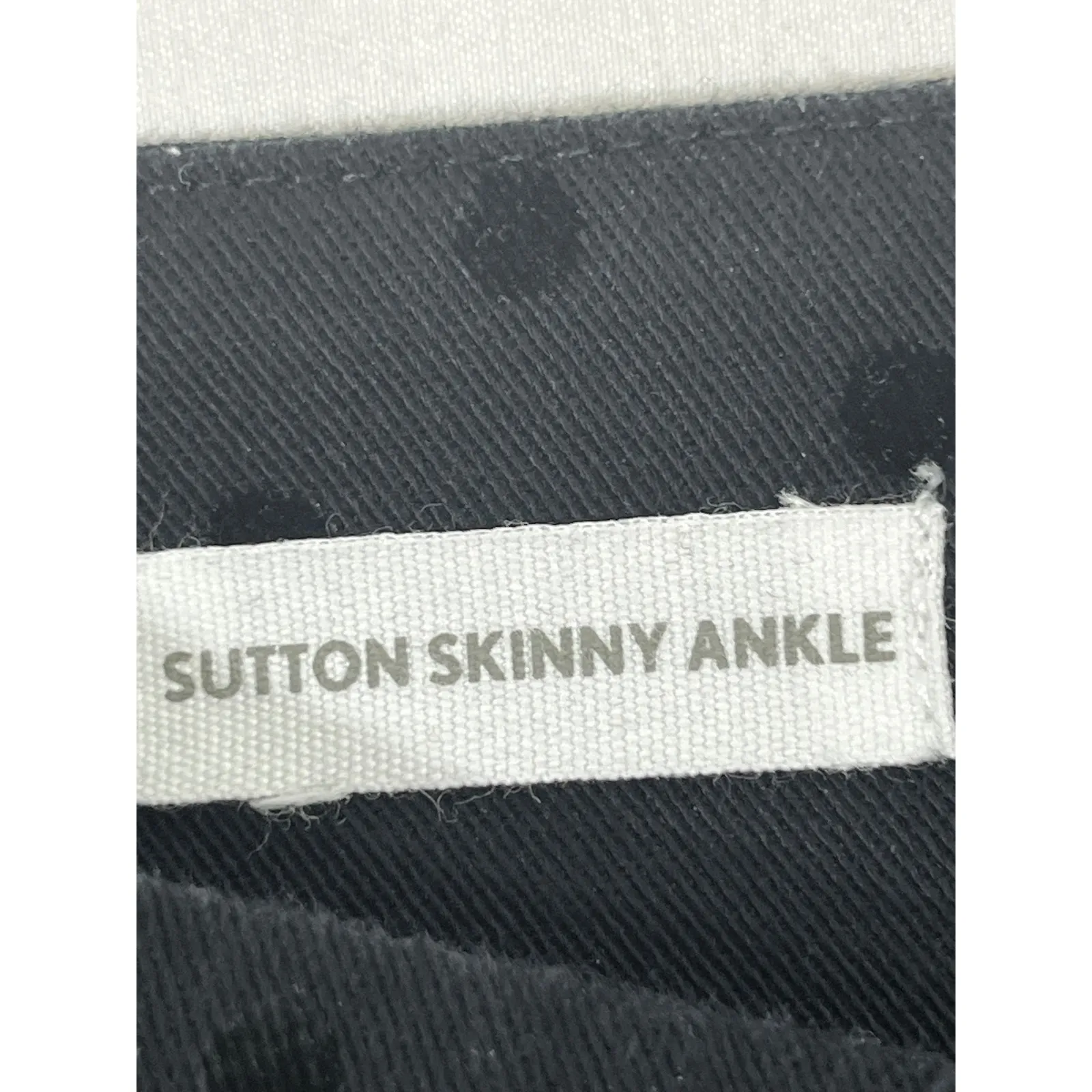 LOFT Sutton Women Skinny Ankle Pants Black Velvet Polka Dot Preppy Size 12 - Image 5