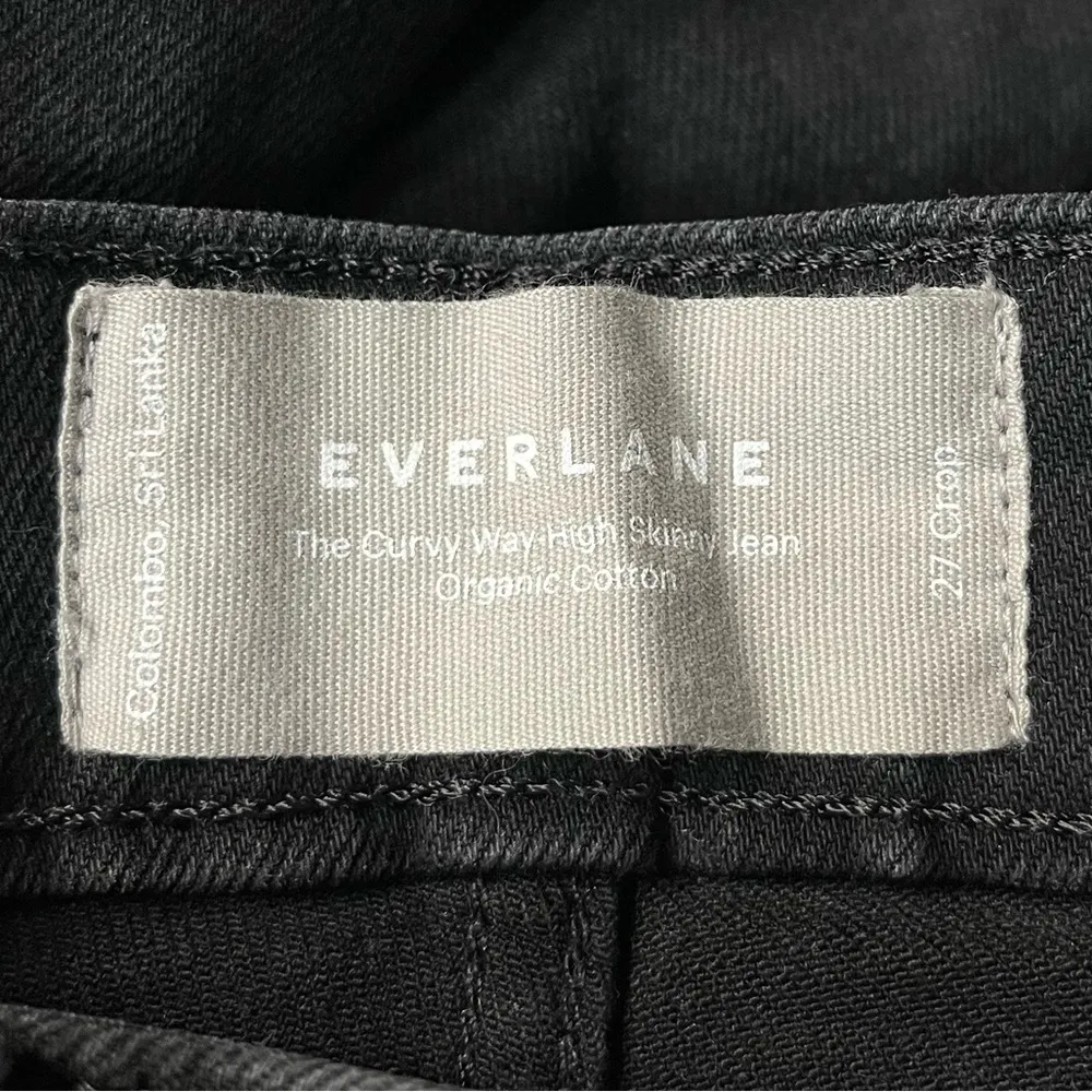 Everlane The Curvy Way-High Skinny Cropped Jeans Ash Black Size 27 - Image 5