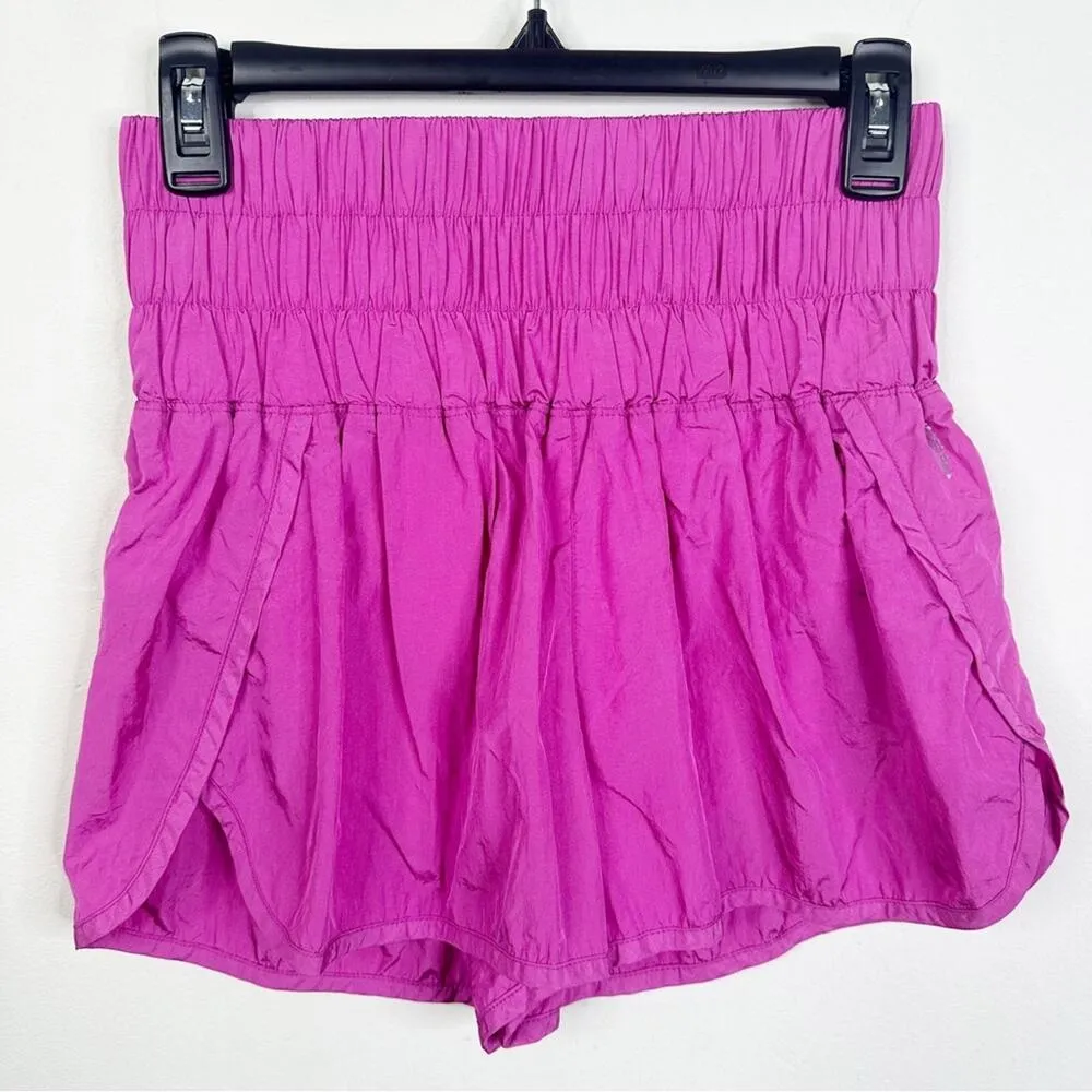 Free People Movement Size M The Way Home High Rise Smocked Athletic Shorts - Image 2