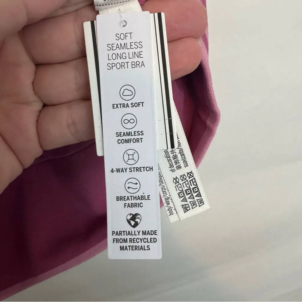 NWT Victoria's Secret PINK seamless long line Mauve Sports Bra - Image 4