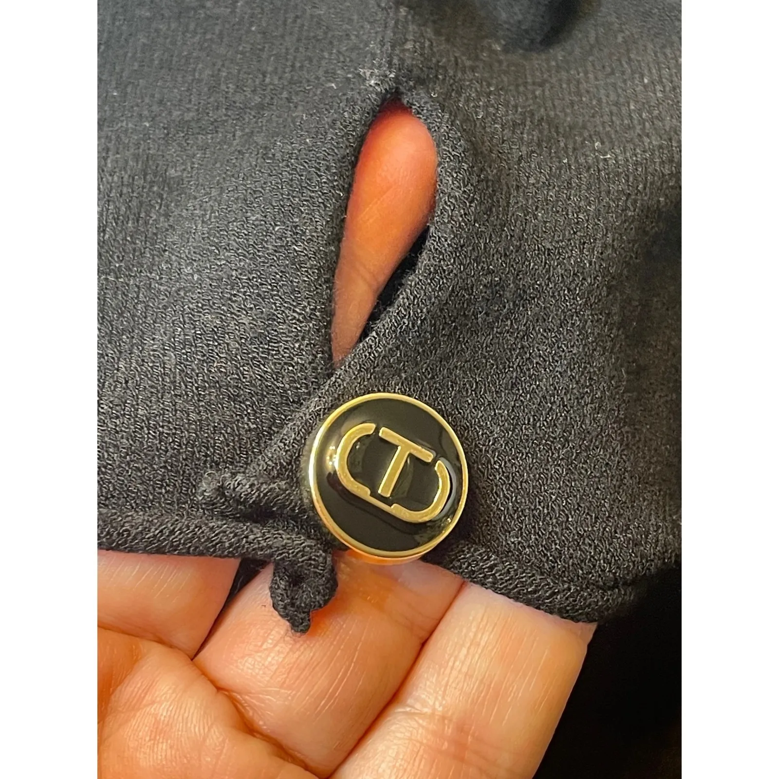 TWINSET Milano Black Short Sleeve Turtleneck Sweater Top Size Xs NWT - Image 5