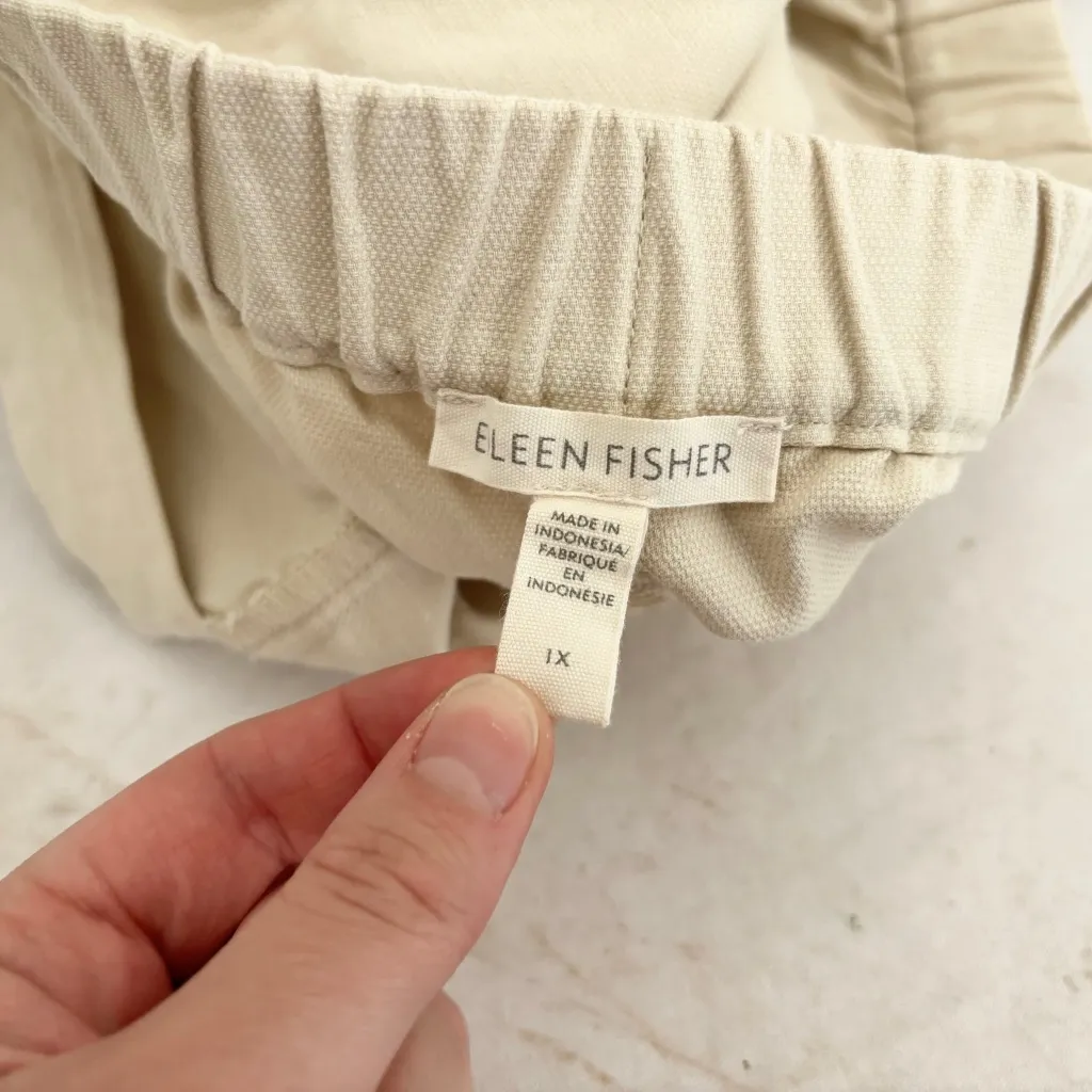 Eileen Fisher Organic Cotton Hemp Lantern Ankle Pant, Butter - Image 4