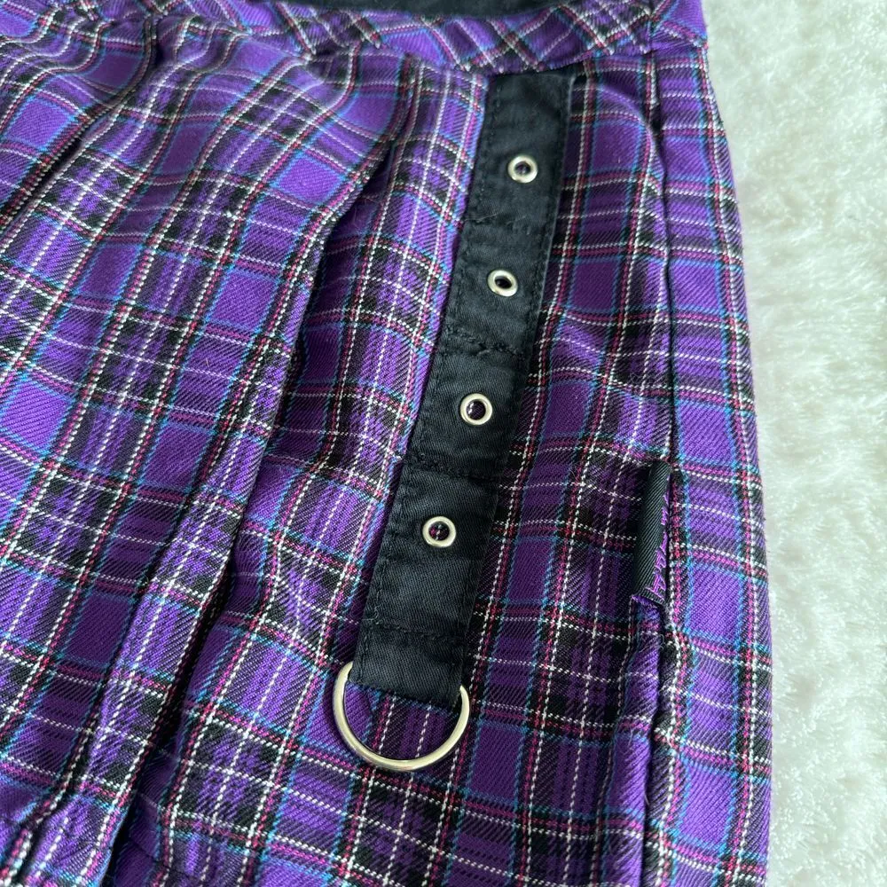 Vintage Tripp‎ NYC Mini Skirt Womens XS Goth Y2K Grunge Black Reversible Rare - Image 7