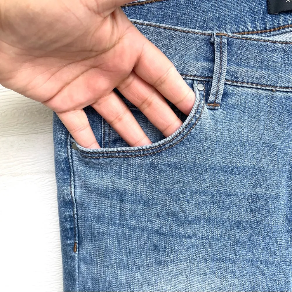 Ann Taylor Womens Jeans Demim Blue Bow Tie Ankle Skinny Crop 4 - Image 6