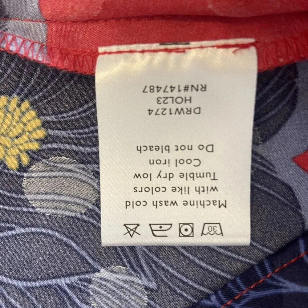 Draper James Martina Mini Dress in Magnolia Jacquard‎ Dot Size XXL Red Floral - Image 16