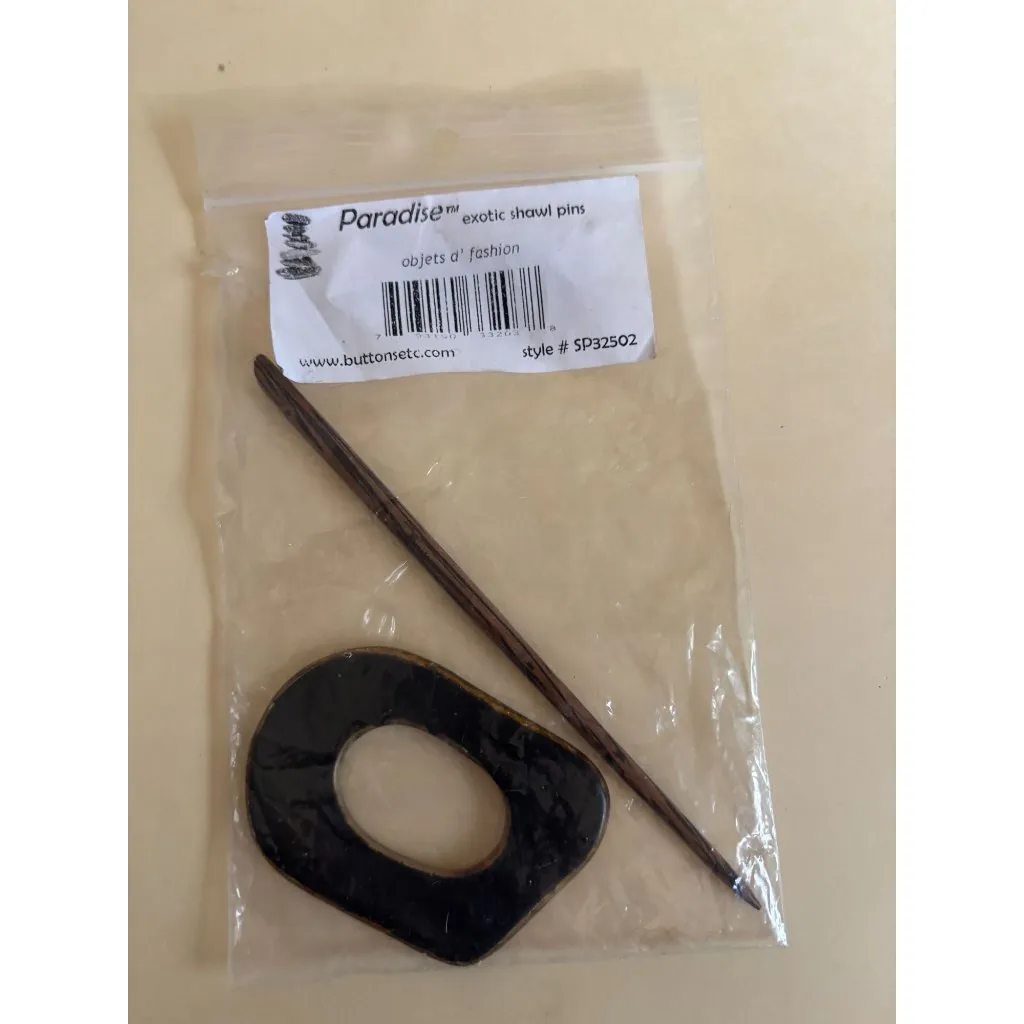 Womens JUL Designs Shawl Pin Shell NEW Blue - Image 2