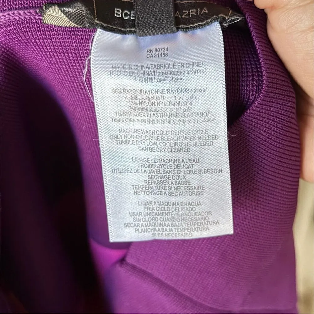 BCBGMAXAZRIA Women's M Colorblock Bandage Knee Length Skirt Multicolor - Image 5