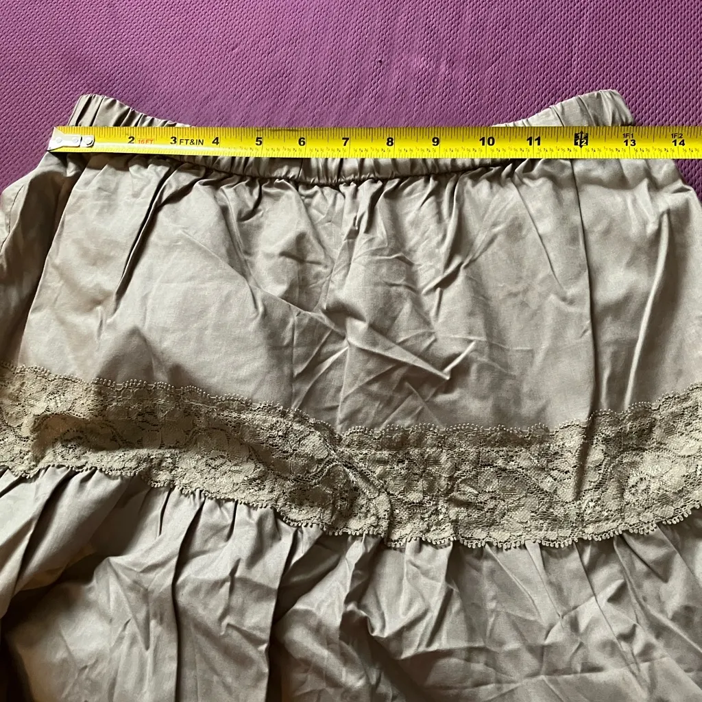 Japanese Voi·e·noi Fairy core Lace Tiered Skirt Tan brown - Image 13