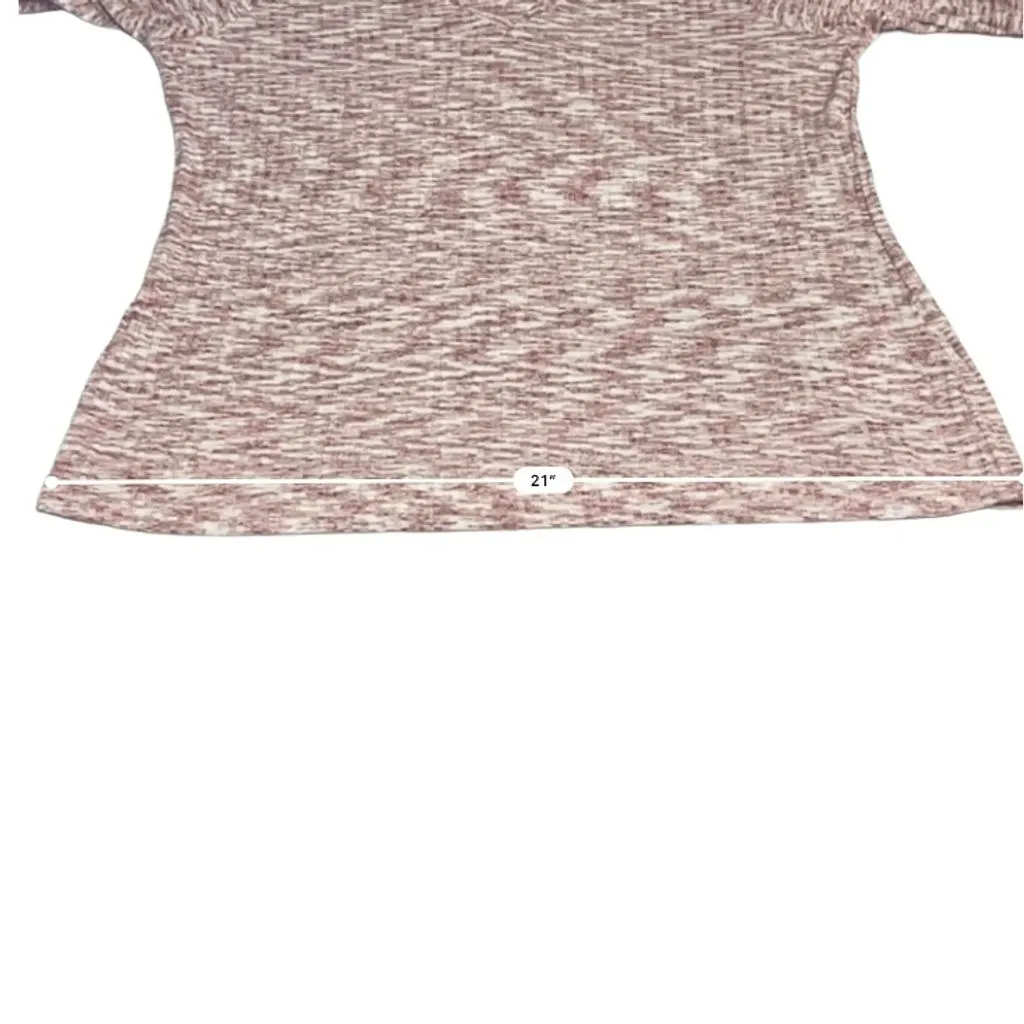 Liverpool Los Angeles Womens Space Dyed Pink V-Neck Short Sleeve Knit‎ Top Sz L - Image 7