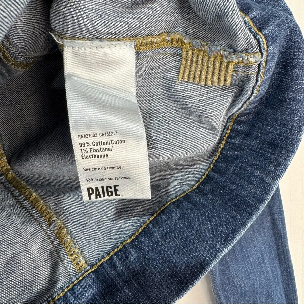 Paige Chantal Classic Fit Denim Jacket Medium Wash Blue Jean Women's Size XS - Image 4