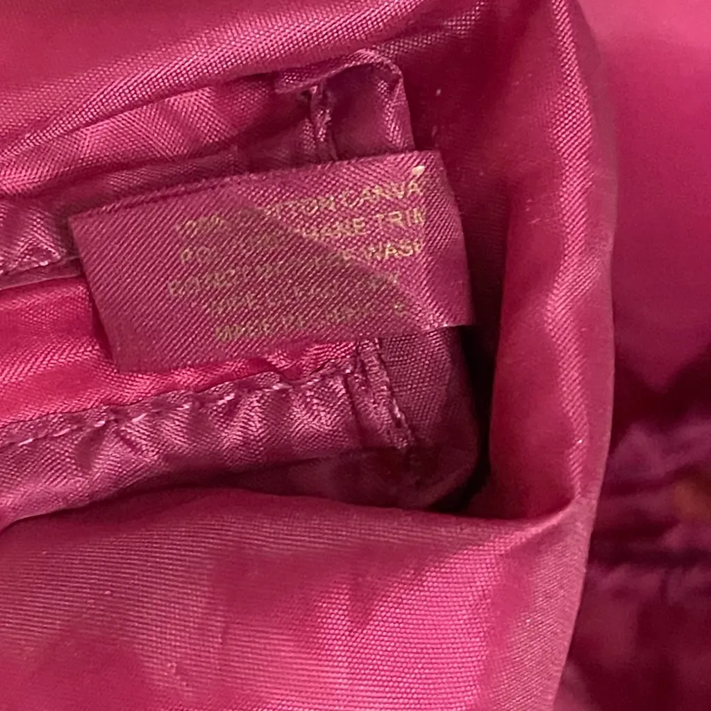 Estee Lauder Cosmetic Bag Pink Floral Floral Zip Up Make Up Purse - Image 7