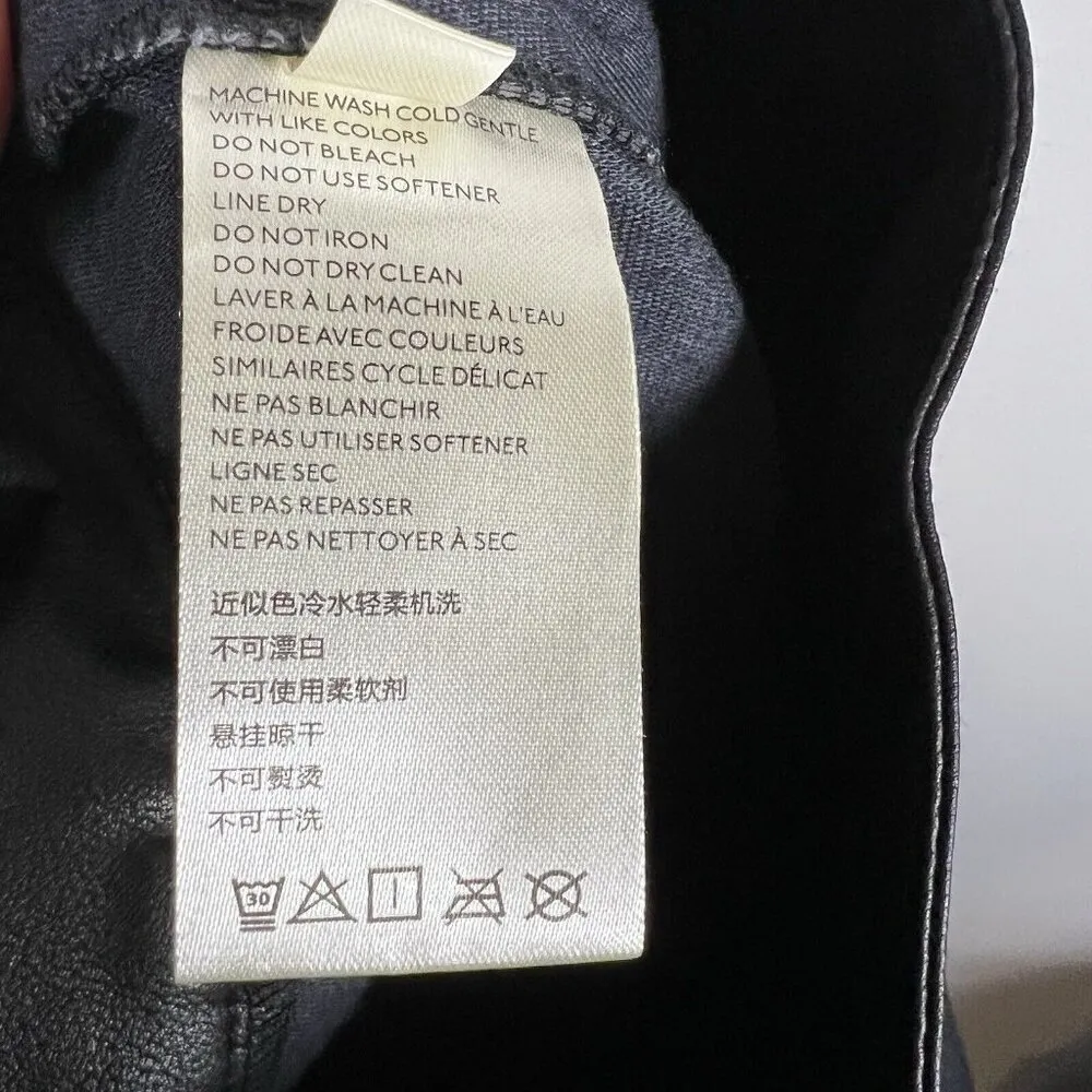 Free People Sasha Kick Flare Faux Leather Pants Womens Size 4 Black‎ Bikercore - Image 11