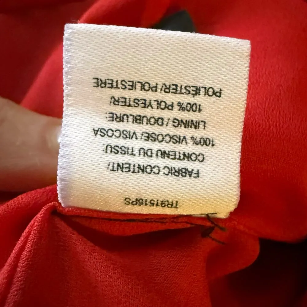 Derek lam 10 Crosby billowy tent dress lace crocheted lace detail size 10 red - Image 6