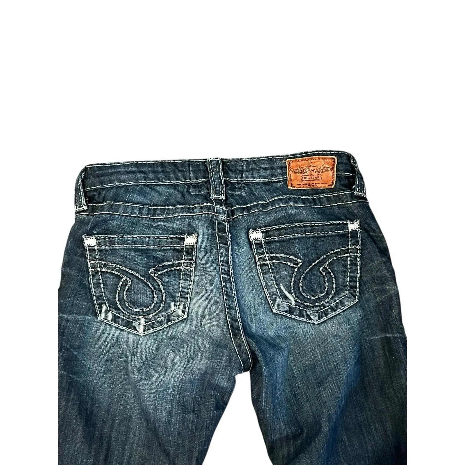 Big Star Nico Womens Jeans Blue Slim Straight Low-Rise 28x28 - Image 5