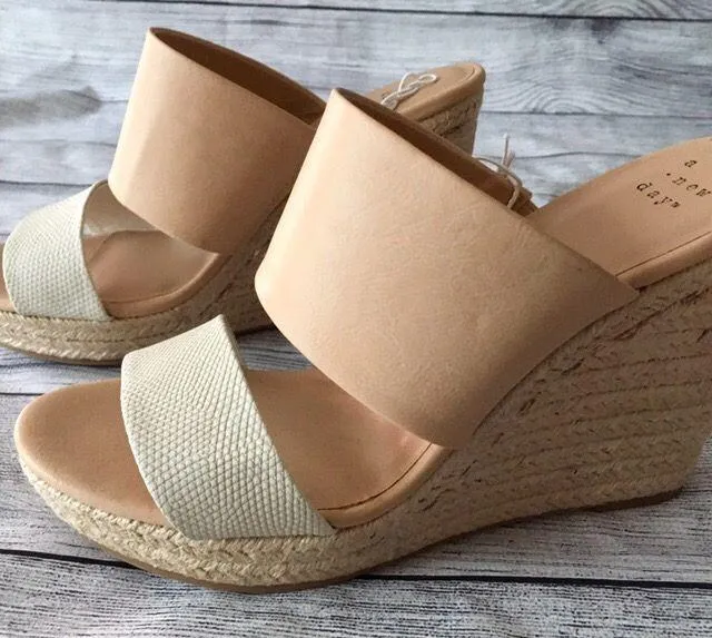Espadrille Sandals, Size 7 1/2 Tan - Image 2