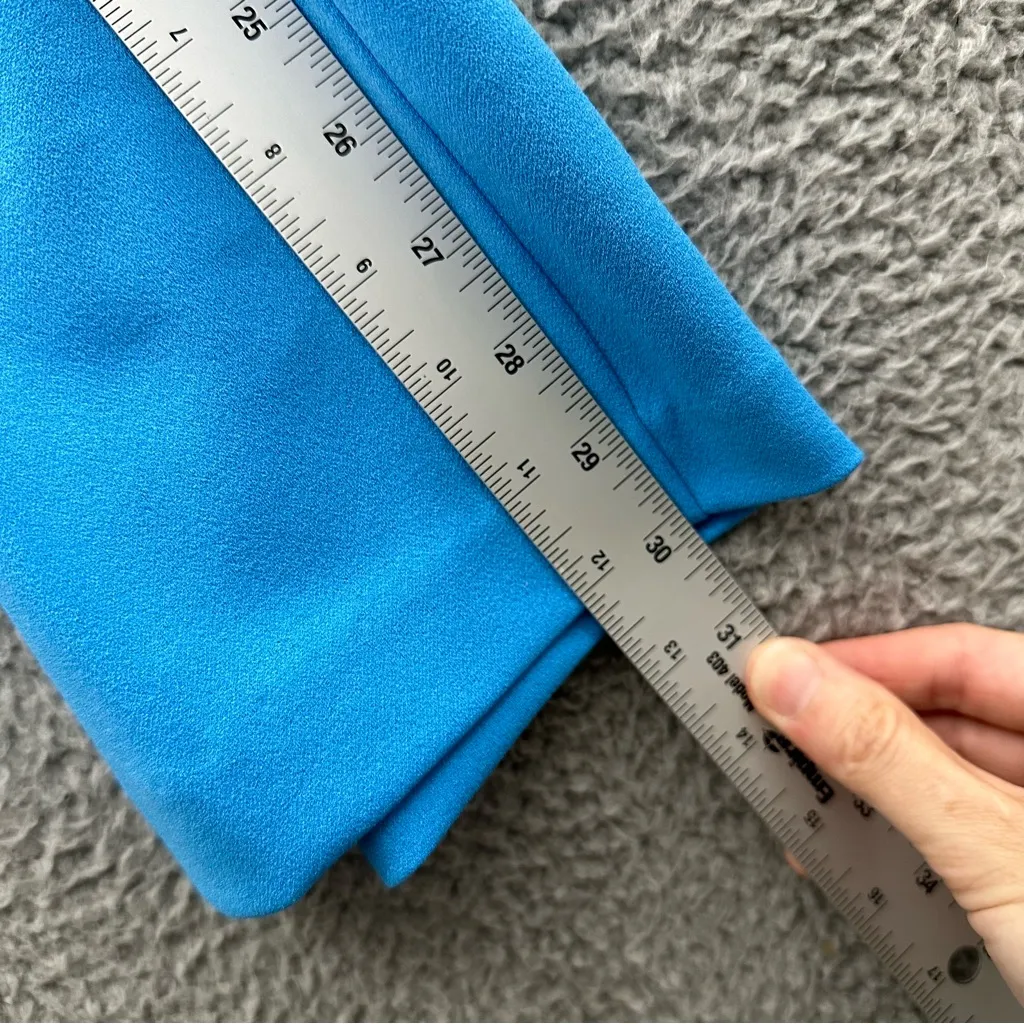 NWT Lisette L Montreal Tricotine Straight Pants Pull On Button Turquoise 2 x 30 Blue - Image 8