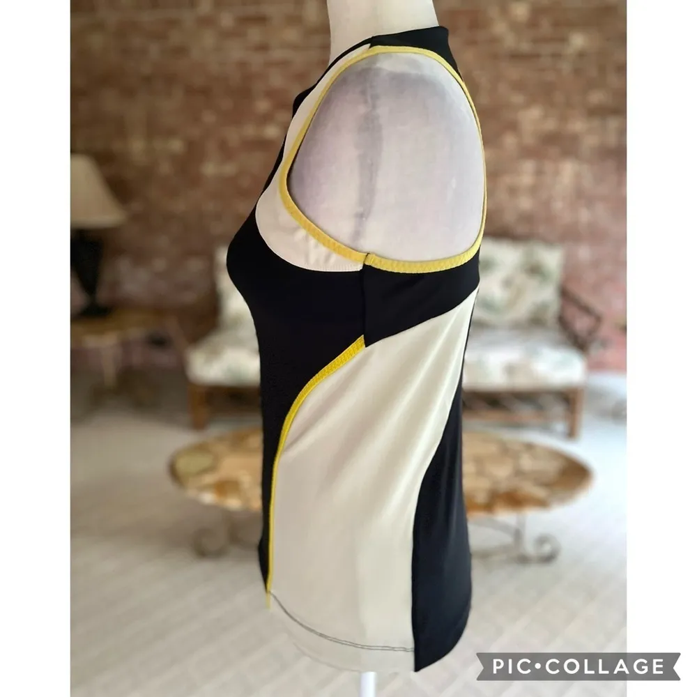 ASOS Tank Top Athletic Racerback Full Zip Black Multi size 6 Sports Gym Workout - Image 8