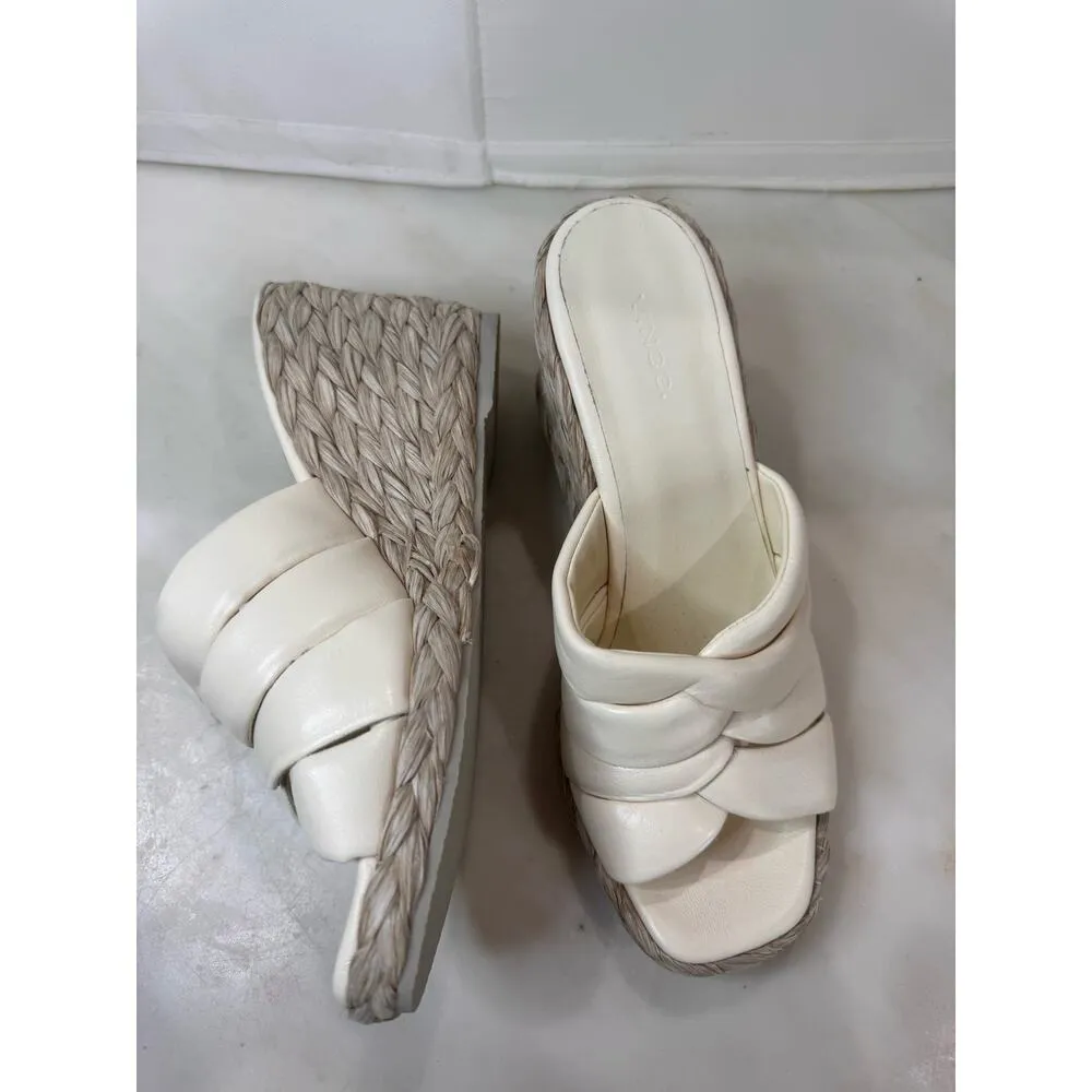 Vince Ivory  Gilian Espadrille Wedge Slide Sandal (Women) size 8.5 - Image 3