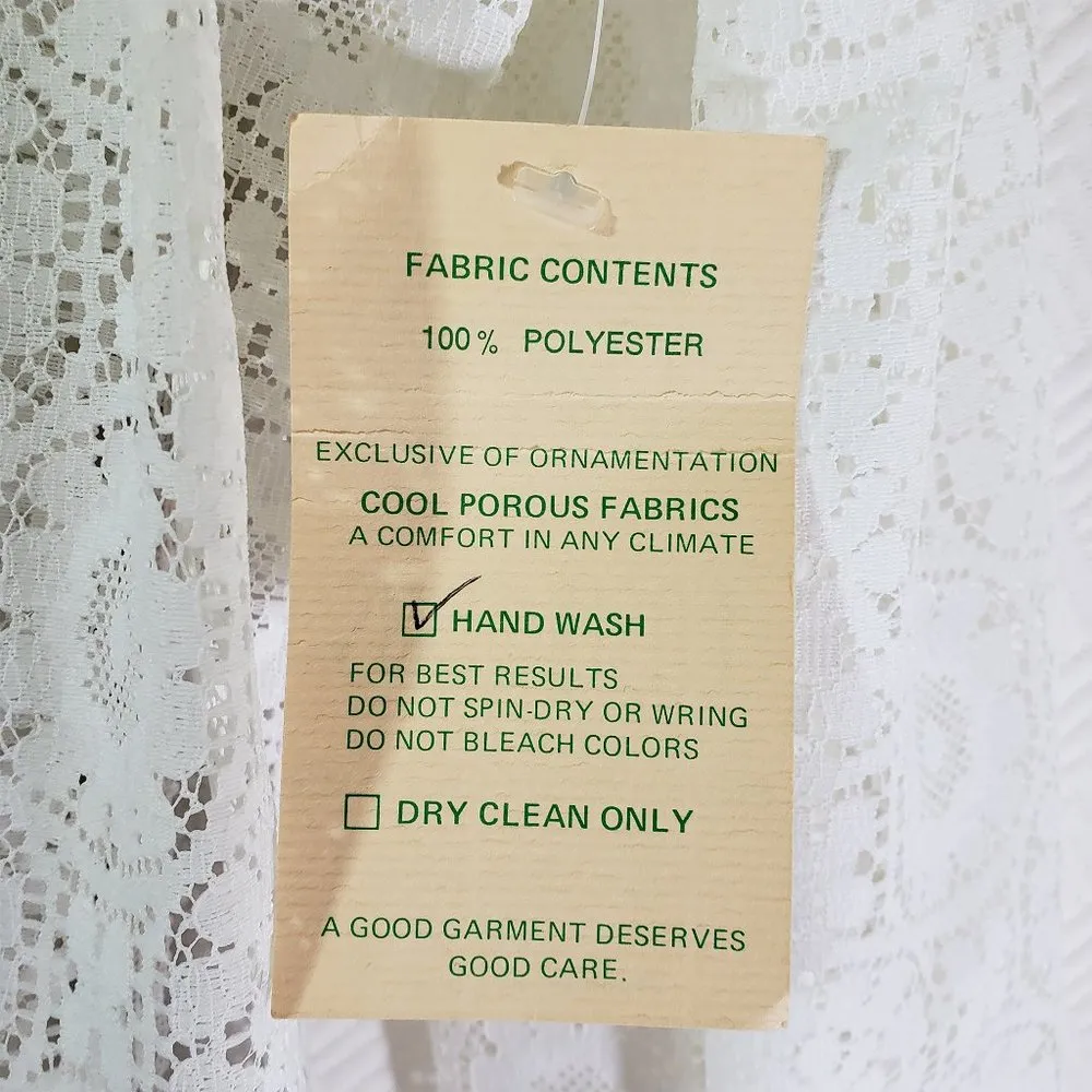 New Tumbleweeds Vintage Size 6 White Pink Floral Lace Blouse and Skirt Set - Image 9