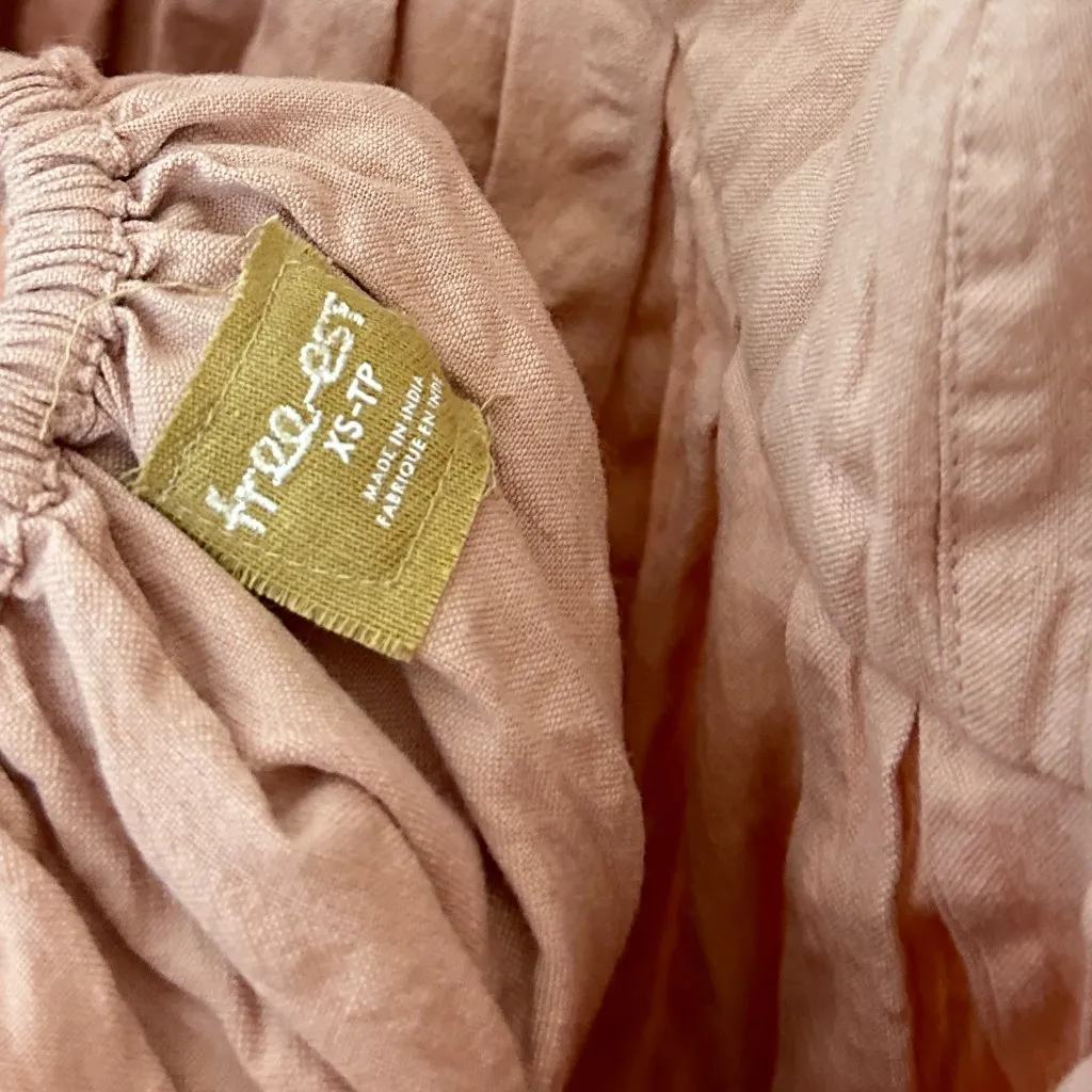 FREE PEOPLE Poppy Cotton Seersucker Midi Dress in Sweet Nothings Size X-Small - Image 7