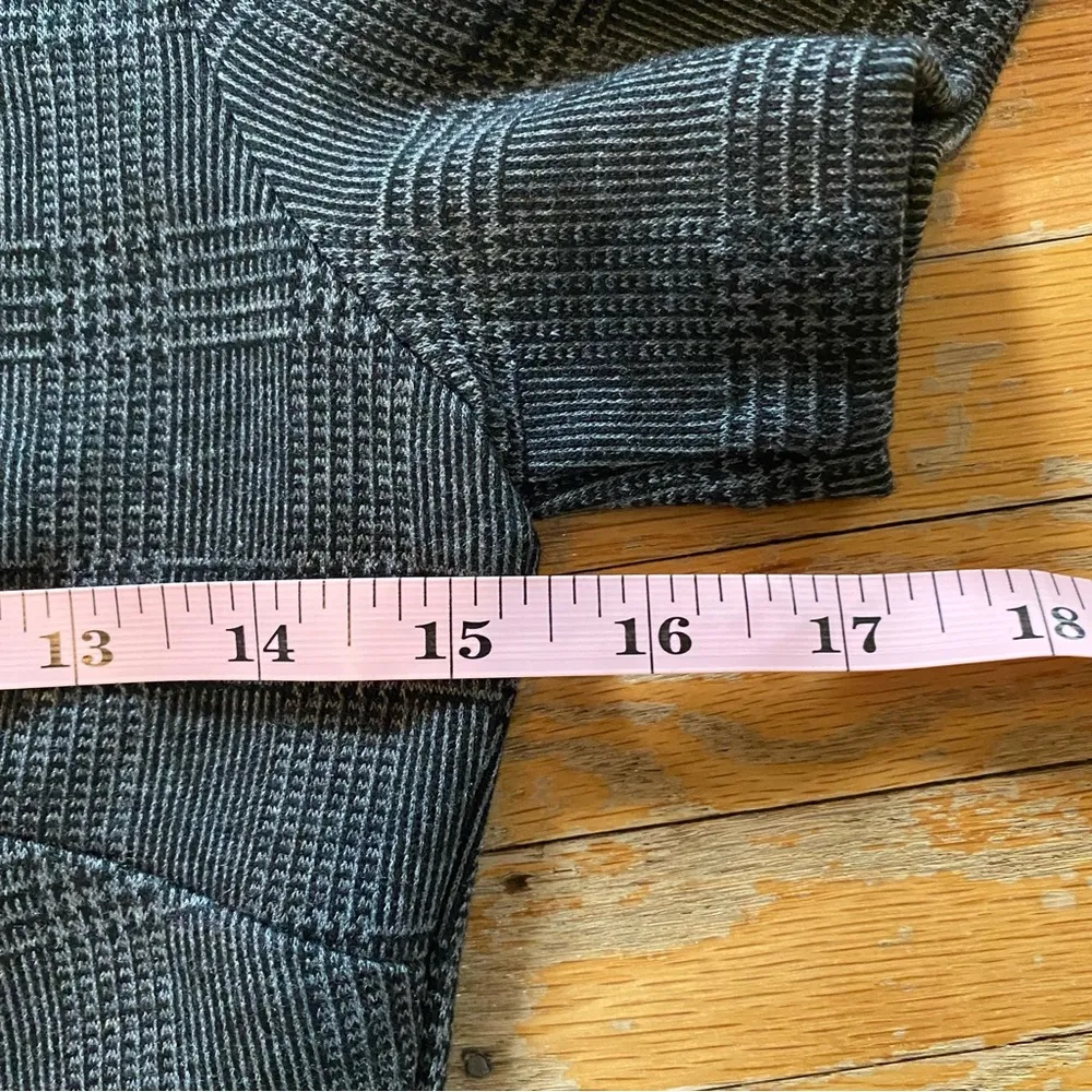 Banana Republic Factory Houndstooth Dark Grey Side Wrap Dress Career Size 0 - Image 10