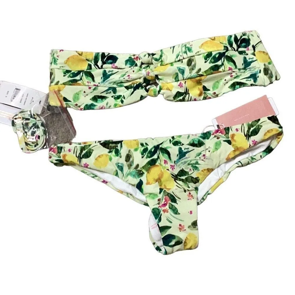 New. Pilyq lemons teeny bikini set. L-top/S-bottom. Retails $168 - Image 6