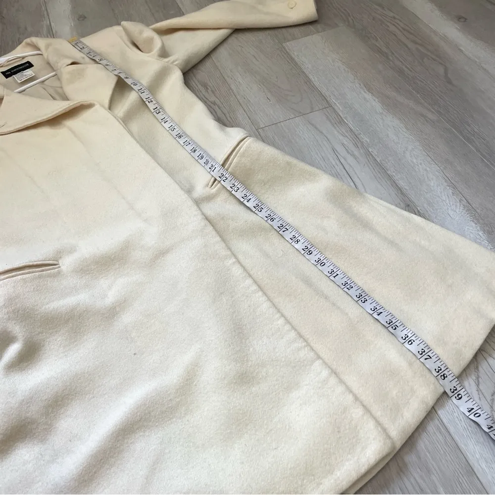 Ann Demeulemeester Coat wool long womens Cream (size 40) chic minimalist winter Size L - Image 7