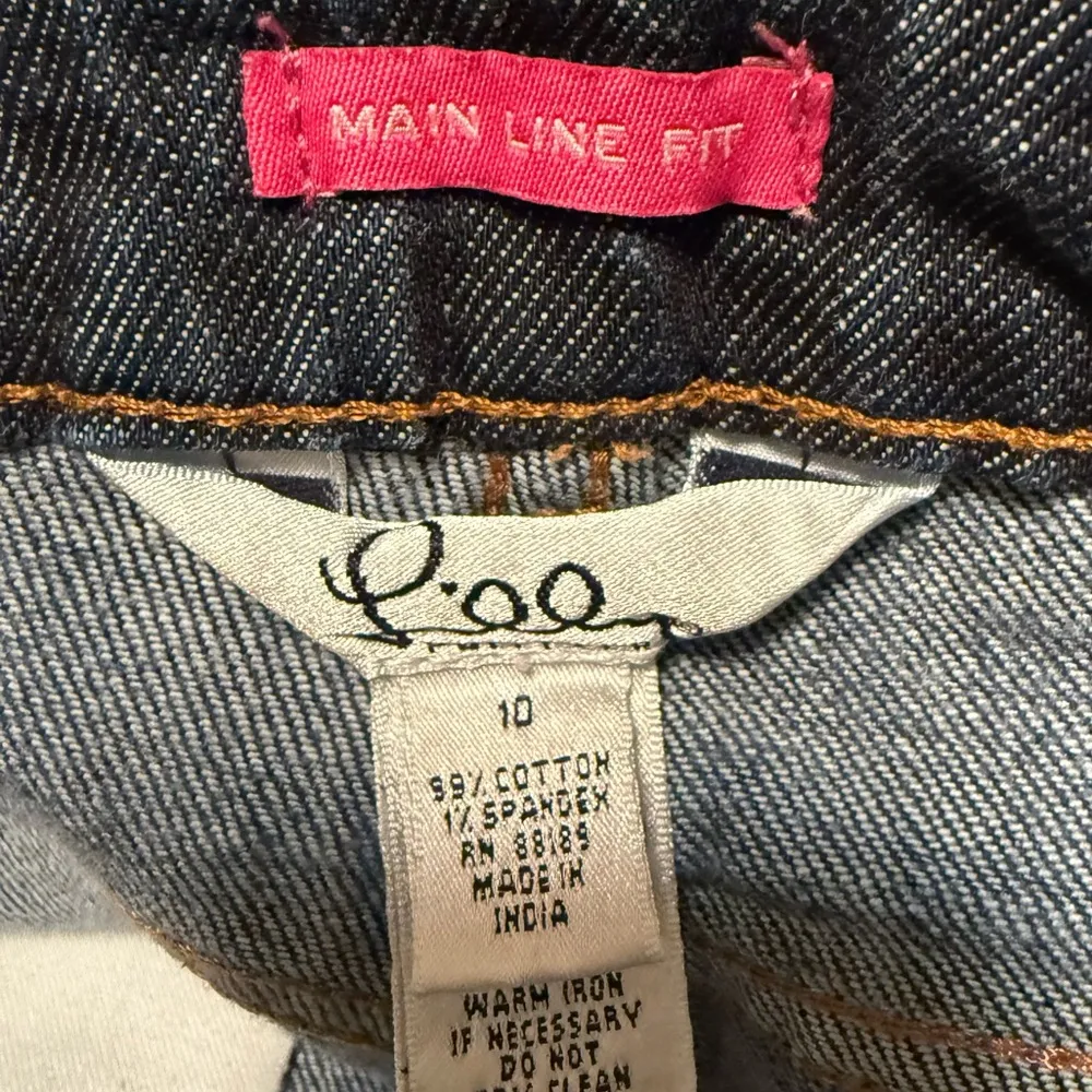 Lilly Pulitzer Main Line Fit Five Pocket Blue Jeans Dark Wash Long Size 10‎ - Image 6