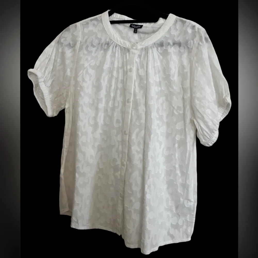 Splendid Pierce White Cotton Button-Front Blouse NWT - Image 2
